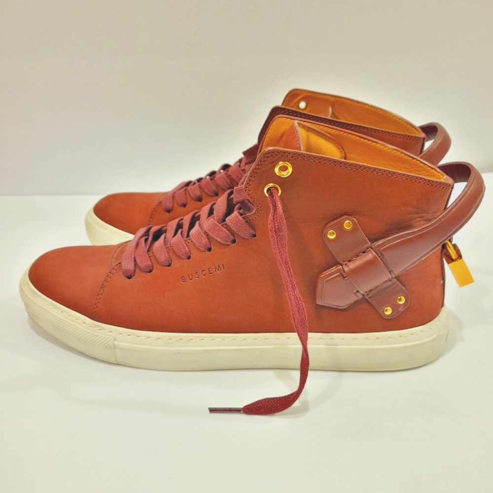 Buscemi red high top sneakers, size 43